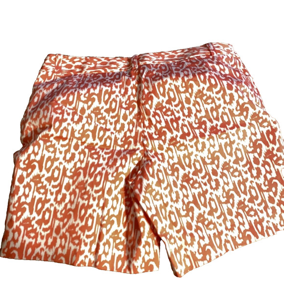 Jones New York Signature Stretch Orange & White Bermuda Walking Shorts US Size 8 - Picture 4 of 6